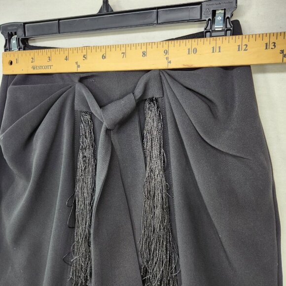 Cinq a Sept Fringe Pants Women 00 Black Luxurious Elegance Sophisticated Trouser - Picture 6 of 13